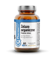 Żelazo organiczne 20 mg 60 kaps Vcaps® | Clean Label Pharmovit