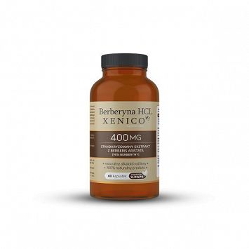 Berberyna HCL 400 mg 60 kaps z celulozy roślinnej Xenico Pharma